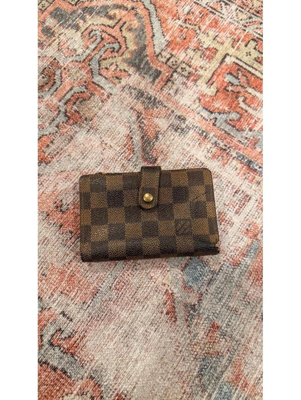 Authentic Louis Vuitton Damier Ebene French Purse Wallet